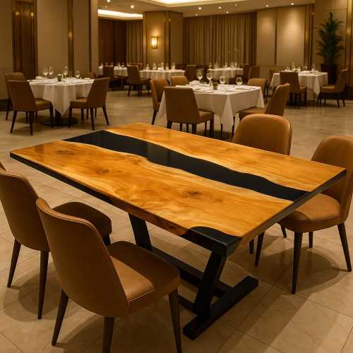 Black Epoxy Dinning Table